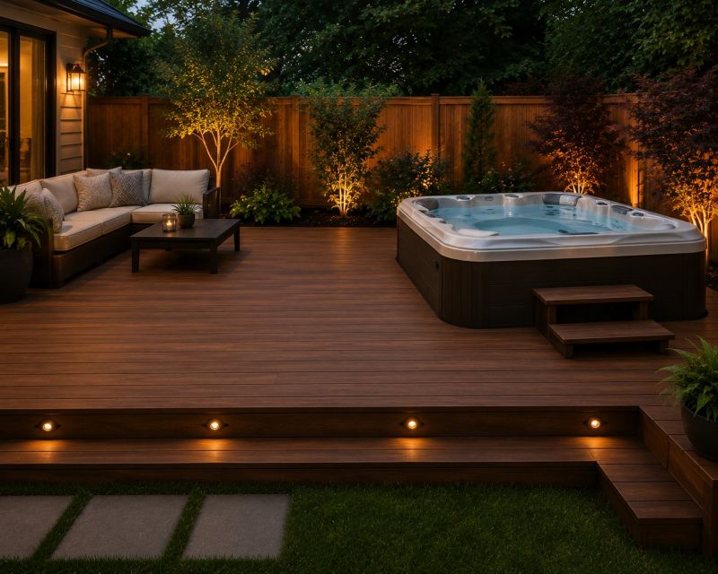 Hot Tub Deck Installation in Boston, MA
